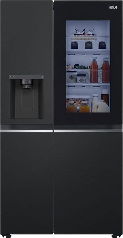 LG InstaView GSGV80EPLD amerikaanse koelkast Vrijstaand 635 l Zwart, Grafiet