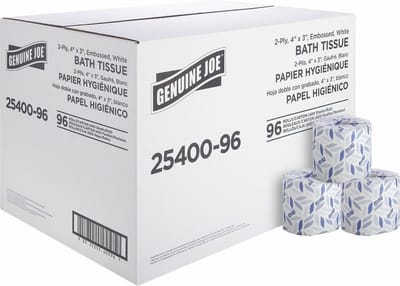 Badpapier Rollen - Toiletpapier - Hygiënisch gebruik - Tweelaags met reliëf - 96 Rollen - Wit