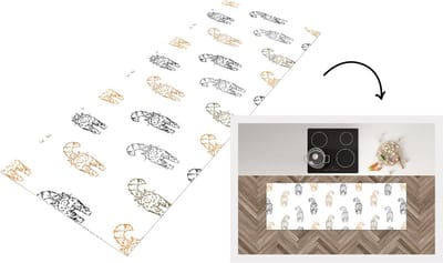 Keukenloper - Loper keuken - Patronen - Kitten - Kat - 150x50 cm - Keukenloper vinyl