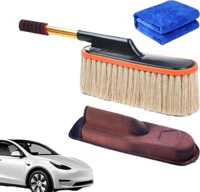 Auto Stofreiniger Set - Detailing Borstels - Auto Interieur Reinigen - Pluisvrije Katoenvezels - 3 Delig - Niet gespecificeerd