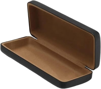 Brillenhoes PU Leer - Brillendoos Beschermhoes - Brillen Beschermen - Waterdicht Slijtvast - 16 x 6.7 x 2.8 cm - Zwart