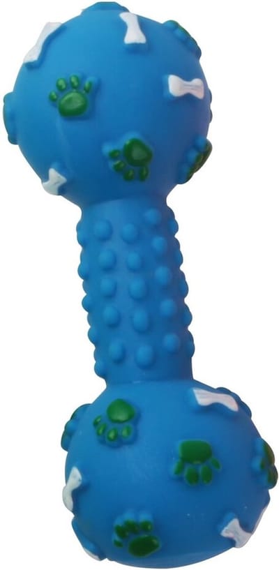 Nobleza Hondenspeeltje met piep - Puppyspeelgoed - Vinyl halter - Piepspeelgoed kleine hond - Blauw