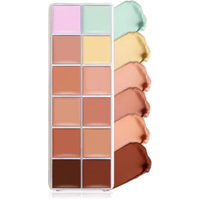 12 Kleuren Concealer Palette Nude Contour Crème Acne Vlek Donkere Kringen Cover Gezicht Foundation Oplichten Pigment Cosmetisch Make-up Tool