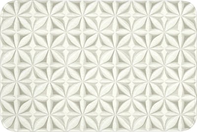 Badmat 90x60 cm - Antislip - Abstract - Structuur - Grijs - Wit - Badmatten voor badkamer - Badkamermat - Douchemat - Badkamer mat