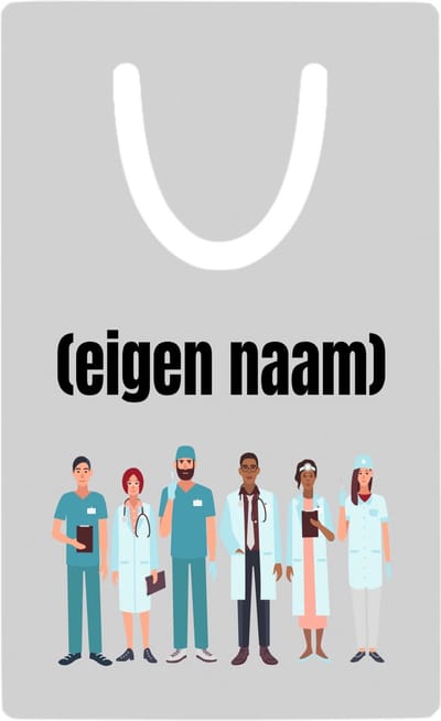 Hacebo® - doktoren team met eigen naam metalen boekenlegger - Dokter - iemand die dokter is - ziekenhuis - zuster - verjaardag - cadeau - kado Bladwijzer boekenleggers - 7.6 cm x 5cm