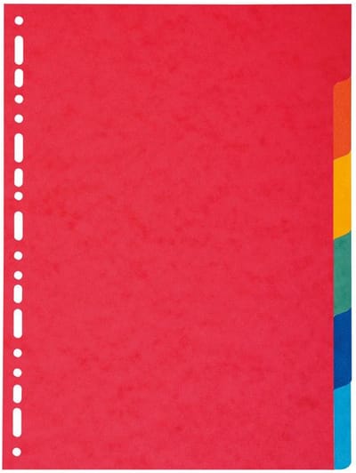 Exacompta Tabbladen gerecycleerd karton 220g - 6 tabs - A4 - Geassorteerd - 2006E