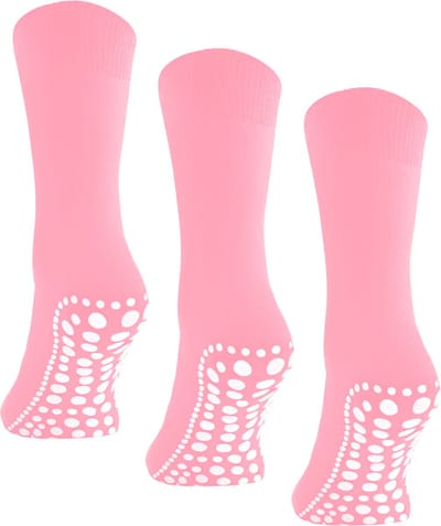 Budino® Huissokken Anti Slip - Dikke Antislip sokken - 1 paar - Gripsokken - Dikke Yoga Pilates Sokken - maat 35-38 - Licht Roze