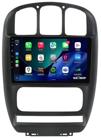 Geschikt voor Chrysler Voyage (2000 t/m 2007) | 9 inch Android 15.0 CarPlay autoradio | Draadloos CarPlay & Android Auto | 2GB RAM + 32GB | Externe microfoon & Achteruitrijcamera (AHD) | Bluetooth & WiFi | NAVIBOP NB-2114 | Bouwjaar 2000 t/m 2007