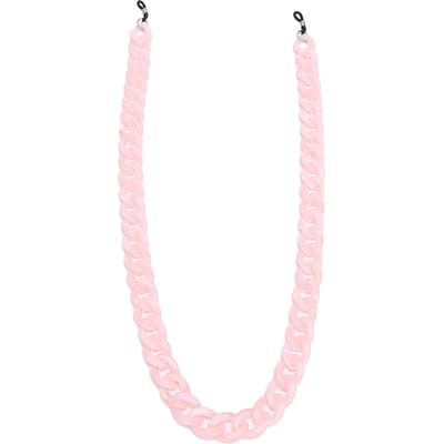 Eenvoudige Stijl Brilketting Anti-slip Zonnebril Lezen Bril Houder Ketting Lanyard Accessoire(Roze white