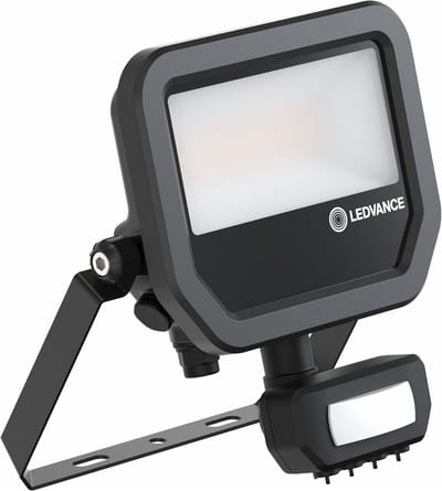 Krachtige LED Floodlight Zwart met Bewegingssensor en Lichtsensor - Warm Wit Licht IP65