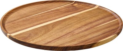 Plateau decoratie- rond hout - decoratie schaal - schalen - kaarsonderzetter - houten plateau