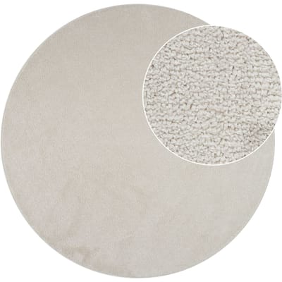 Tapijt Portivo crème 120 cm rond