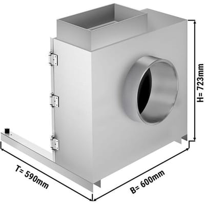 GGM Gastro Airbox Pro - 2500m³ pro Stunde - Aufklappbar - für Holzkohlegrills & hohe Temperaturen Zilver