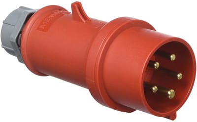 CEE Stekker 400V 16A - 5-polig IP44 - Rood