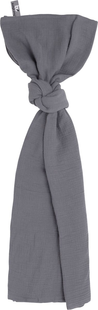 Baby's Only Baby swaddle - Inbakerdoek - Hydrofiele doek Breeze - Antraciet - 120x120 cm - 100% katoen