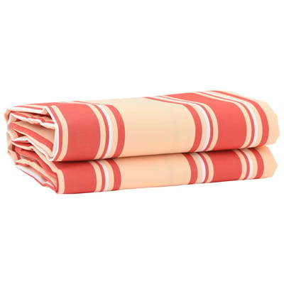 vidaXL - Vervangingsdoek - voor - zonnescherm - Geel - en - Oranje - 1000 - x - 160 - cm