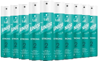 Taft Junior Haarlak - Strong - 10 x 250 ml - Voordeelverpakking