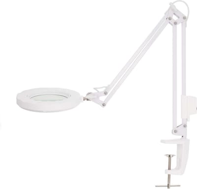 Nedis Loeplamp - Tafelklem - Vergrootglas - met LED Verlichting - Hobbylamp - Wit