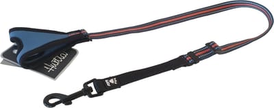 Hurtta Jogging Hondenlijn - Nylon - Neopreen greep - Framboos / Blauw - Breedte 20 mm - Lengte 60 - 90 cm (verstelbaar)