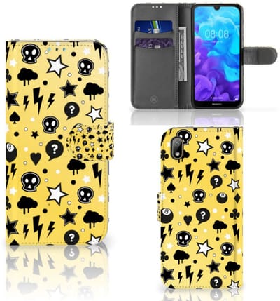 Telefoonhoesje met Naam Huawei Y5 (2019) Punk Geel