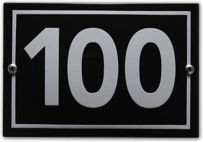 Huisnummer model Phil nr. 100