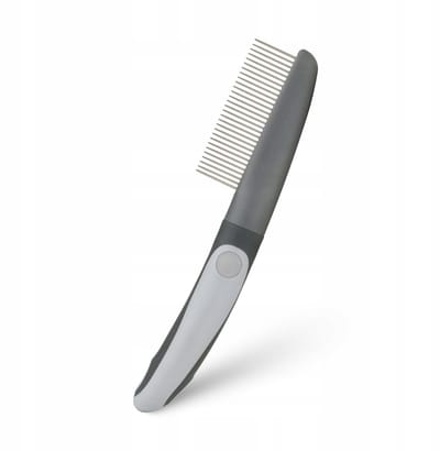 Barry King Hondenkam met Handvat - Grijs, 29 Tanden (5x22cm)