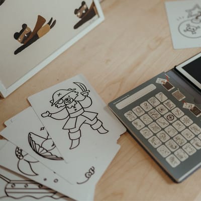 BEAU by Bo Kidywolf Kidydraw Mini Tekenboek met LCD-scherm Dieren over de wereld + Refill Once upon a time & Animals