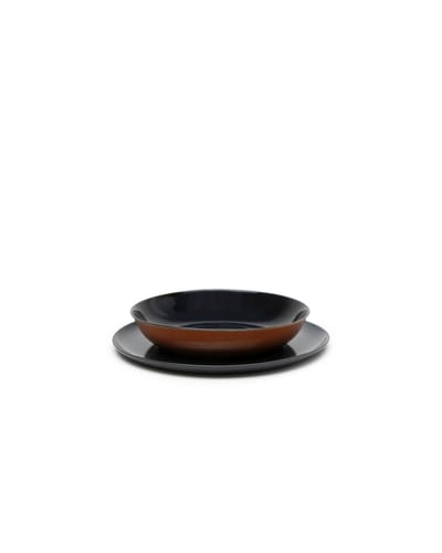 Serax Anita Le Grelle Serveerschaal - S - D17,5x3 cm - Dark blue/rust