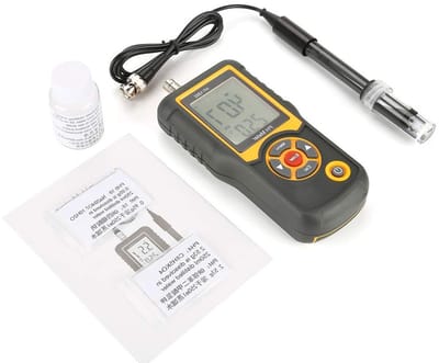 Hoogwaardige Digitale pH-Meter voor Waterkwaliteit, Temperatuurmeter en pH Tester tot 0-14 pH, Nauwkeurige Metingen voor Laboratoria en Tuinieren