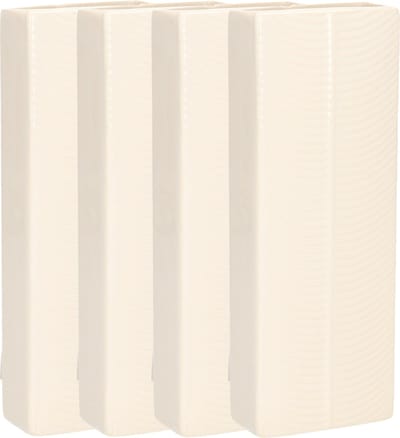 Gerimport Waterverdamper - 4x - ivoor wit - keramiek - 400 ml - radiatorbak luchtbevochtiger - 7,4 x 18,6 cm