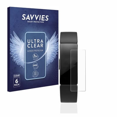 Savvies - Screenprotector voor Fitbit Inspire HR - Folie Beschermfolie transparant 6 Stuks