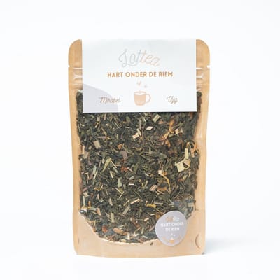 Lottea Hart onder de Riem thee 50 gram Stazak - verse thee, groene thee, thee cadeau, thee geschenk, thee cadeautje, opkikkertje