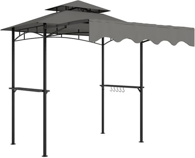Partytent opvouwbaar - Paviljoen - Easy up - Waterdicht - met Zijwanden - Weerbestendig - Grijs