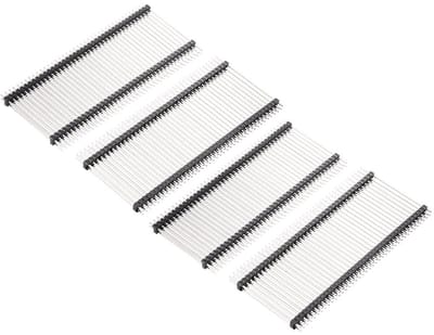 Zeynomax - 2,54 mm Pitch Pin Header - Geschikt voor Elektronische Toepassingen - 10 Stuks - Rechte Aansluiting - Ideaal voor Printplaten
