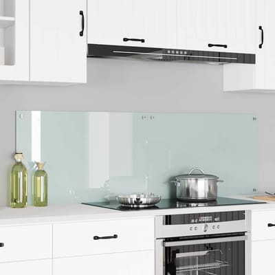 vidaXL - Keukenachterwand - 2 - st - Wit - 80 - x - 50 - cm - gehard - glas