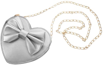 Dailygoods - Meisjes PU tas schoudertas kinderportemonnee voor meisjes schooltas bote schoudertas handtas schoudertas voor meisjes harttassen voor meisjes zilver