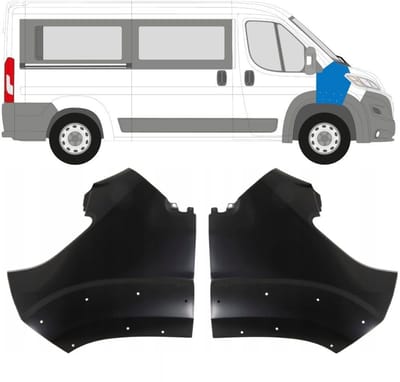 Voorste spatbord voor Fiat Ducato 2014-2018 / Links + Rechts / Set