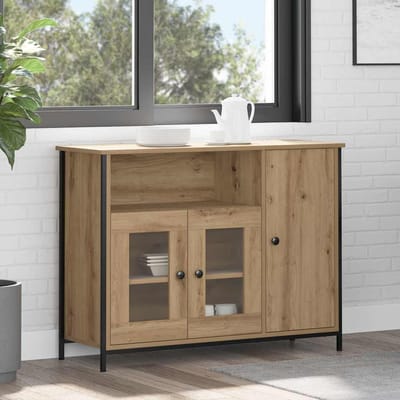 vidaXL - Dressoir - Artisan - Eiken - 100 - x - 35 - x - 75 - cm