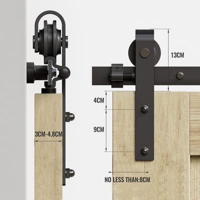 Dailygoods - 8FT Schuifdeursysteem met Railsysteem voor Loftdeur