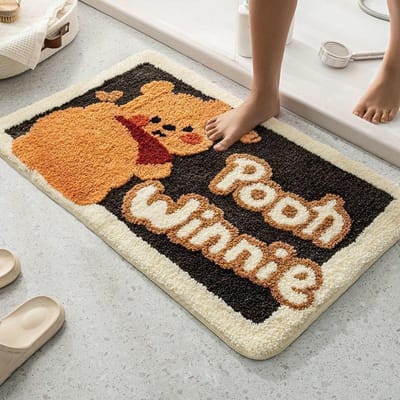 Cartoon Entree Deurmat Badkamer Absorberende Kasjmier Vloermat Badkamer Antislipmat Huis Schattig Tapijt 40 * 60Cm