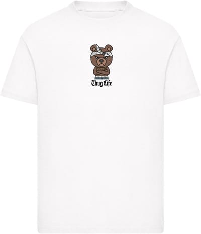 Mister Tee - Kids Bandana Bear Sketch Kinder Tshirt - Kids 158/164 - Wit
