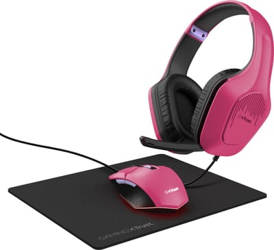Trust GXT 790 Headset Bedraad Hoofdband Gamen Zwart, Roze