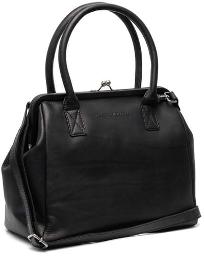 The Chesterfield Brand Dorin Waxed Pull Up Schoudertas - Zwart