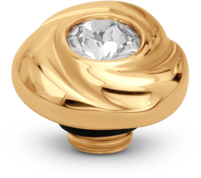 Melano Vivid Rosette Steentje Crystal | Goud