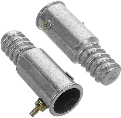 Bezemsteel Connector - Paal Adapter - Steel Verlengen - Veelzijdige Bevestiging - 4 Stuks - Zilver
