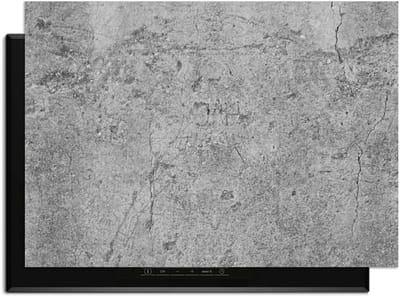 KitchenArt - Urban Stone – Inductie Beschermer - 83x51.5 cm - Kookplaat Beschermer - Luxe Afdekplaat Inductieplaat - Anti-slip & Oprolbaar - Beschermmat Inductiekookplaat
