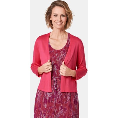 Heerlijk lichte tricot bolero - roze - Gr. 24 van Goldner Fashion
