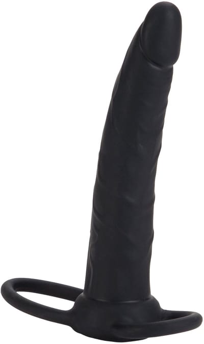 CalExotics - Silicone Dual Penetrator - Strap On Zwart