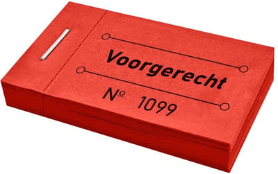 CombiCraft consumptiebonnen voorgerecht rood - 5 boekjes met in totaal 250 bonnen