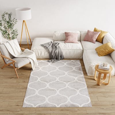 Tapiso Modena Vloerkleed Hoogpolig Shaggy Fluffy Modern Tapijt Maat- 120x170